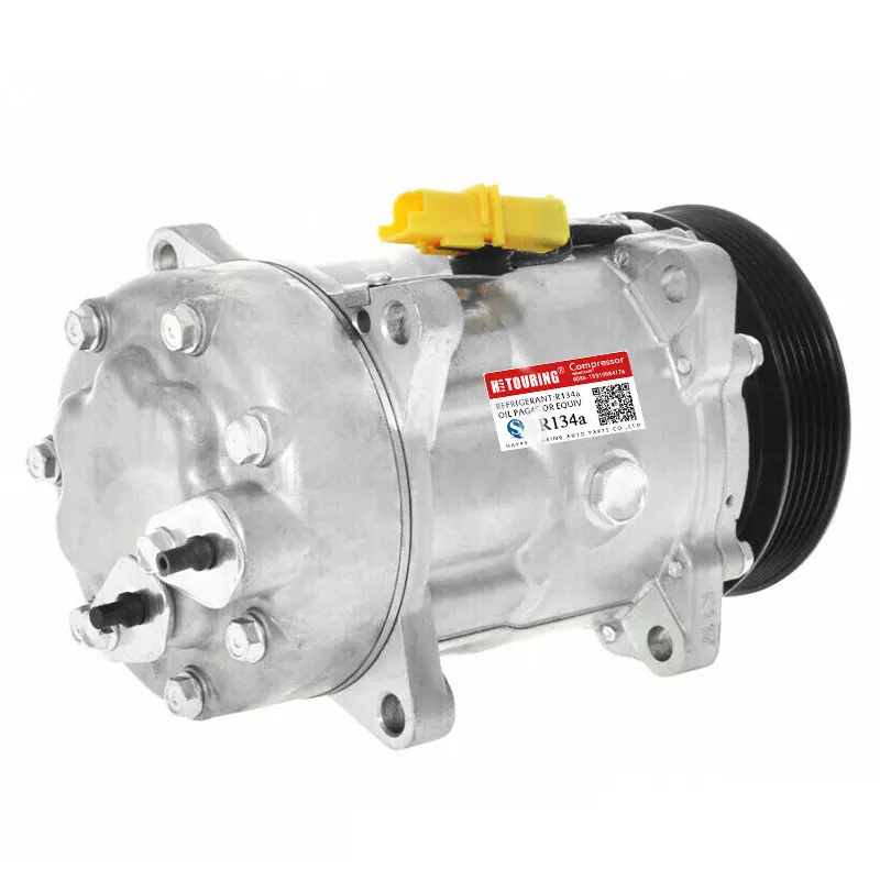 SD7V16 Air Condition Ac Compressor for Peugeot 5008 406 807 607 Citroen Fiat Lancia 6453LX 6453JN 6453LR 9646416780 1240 1228F