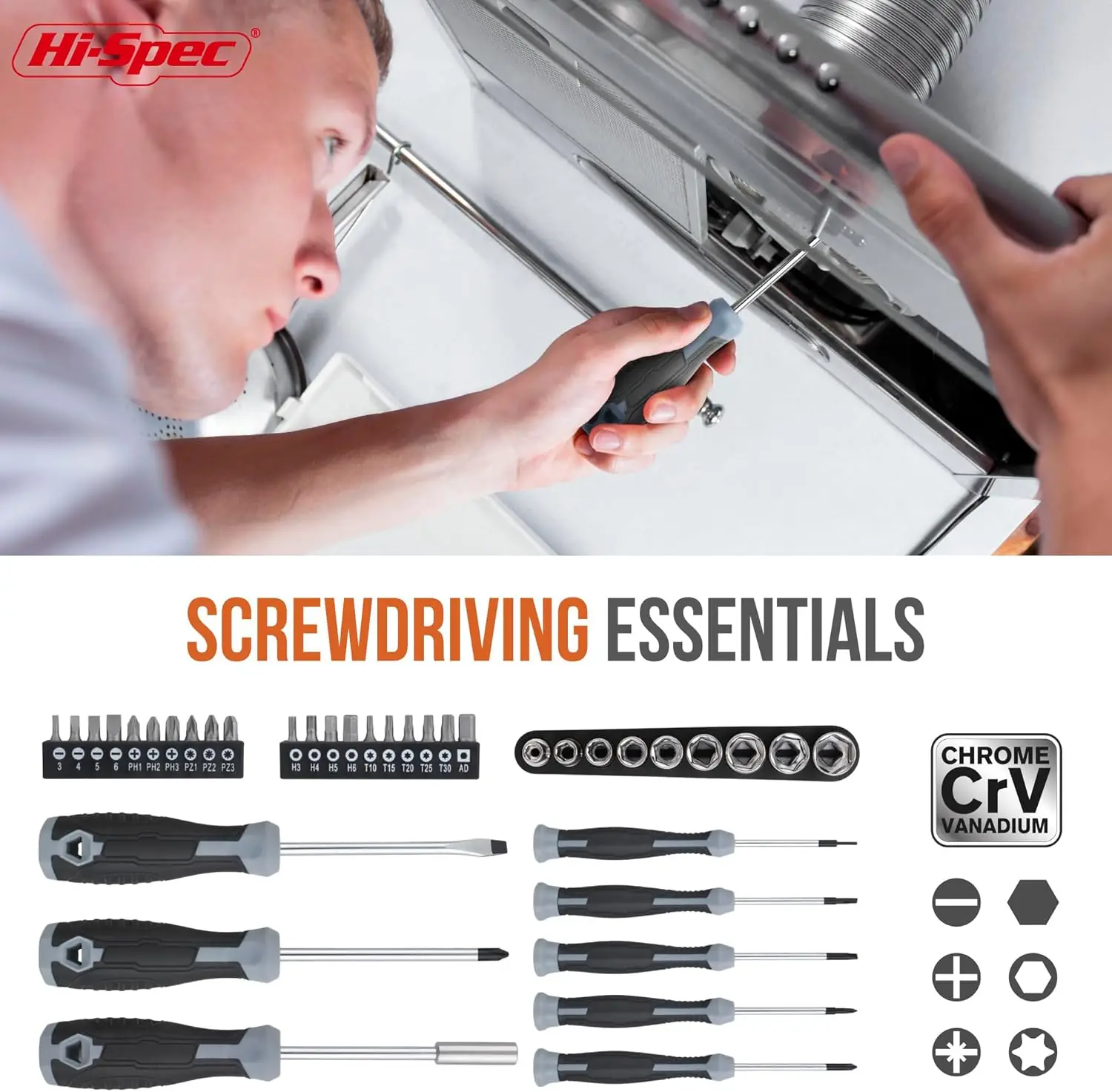 54pc ensemble d'outils ménagers généraux \u2013 Kit d'outils à main de garage à domicile avec boîte à outils mallette de rangement pour bricolage réparations de base appartement premier