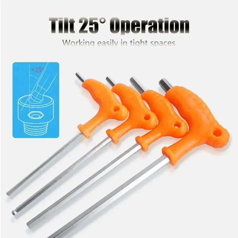 2.5/3/4/5/6/8/10/12/14mm Flat/Ball Head Hex Key Allen Wrench Hand Tools For Carpentry Universal Quick Snap Adapter Torque