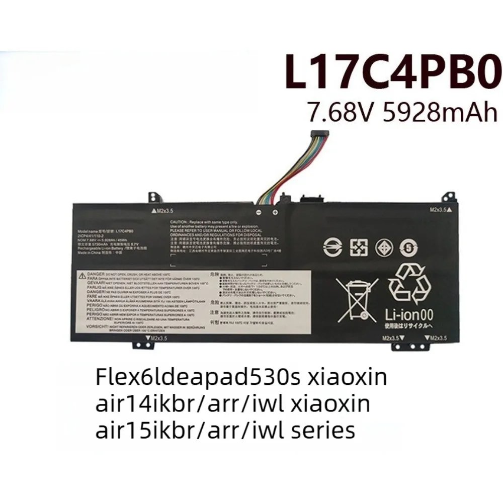 5928mAh Battery L17C4PB0 For Lenovo Yoga 530-14IKB Flex 6-14ARR XiaoXin Air 14IKBR 14IWL 15IKBR 15ARR 15IWL IdeaPad 530S-14ARR