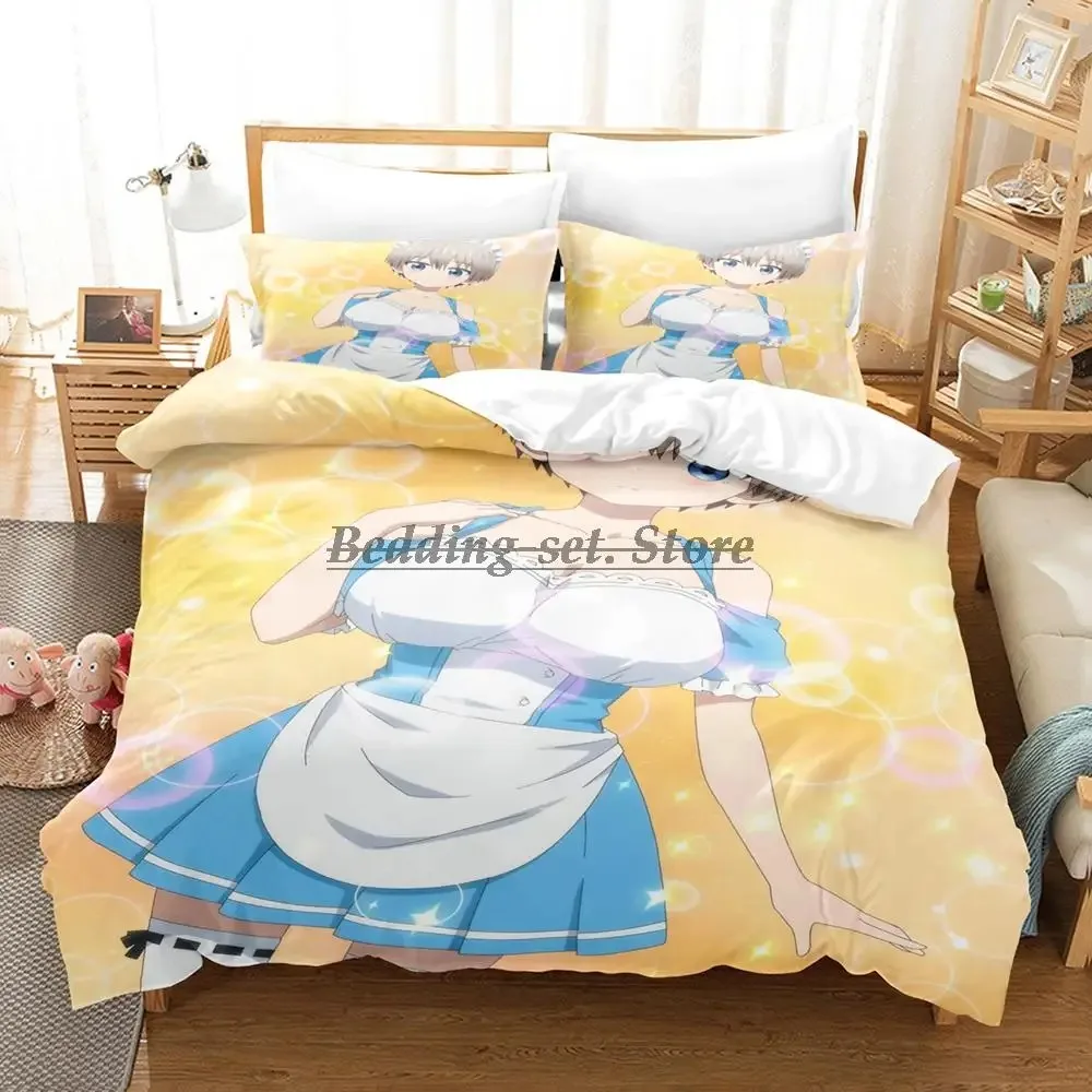 

2023 Uzaki-chan Wants to Hang Out! Bedding Set Single Twin Full Queen King Size Bed Set Aldult Kid Bedroom Duvetcover Sets Anime