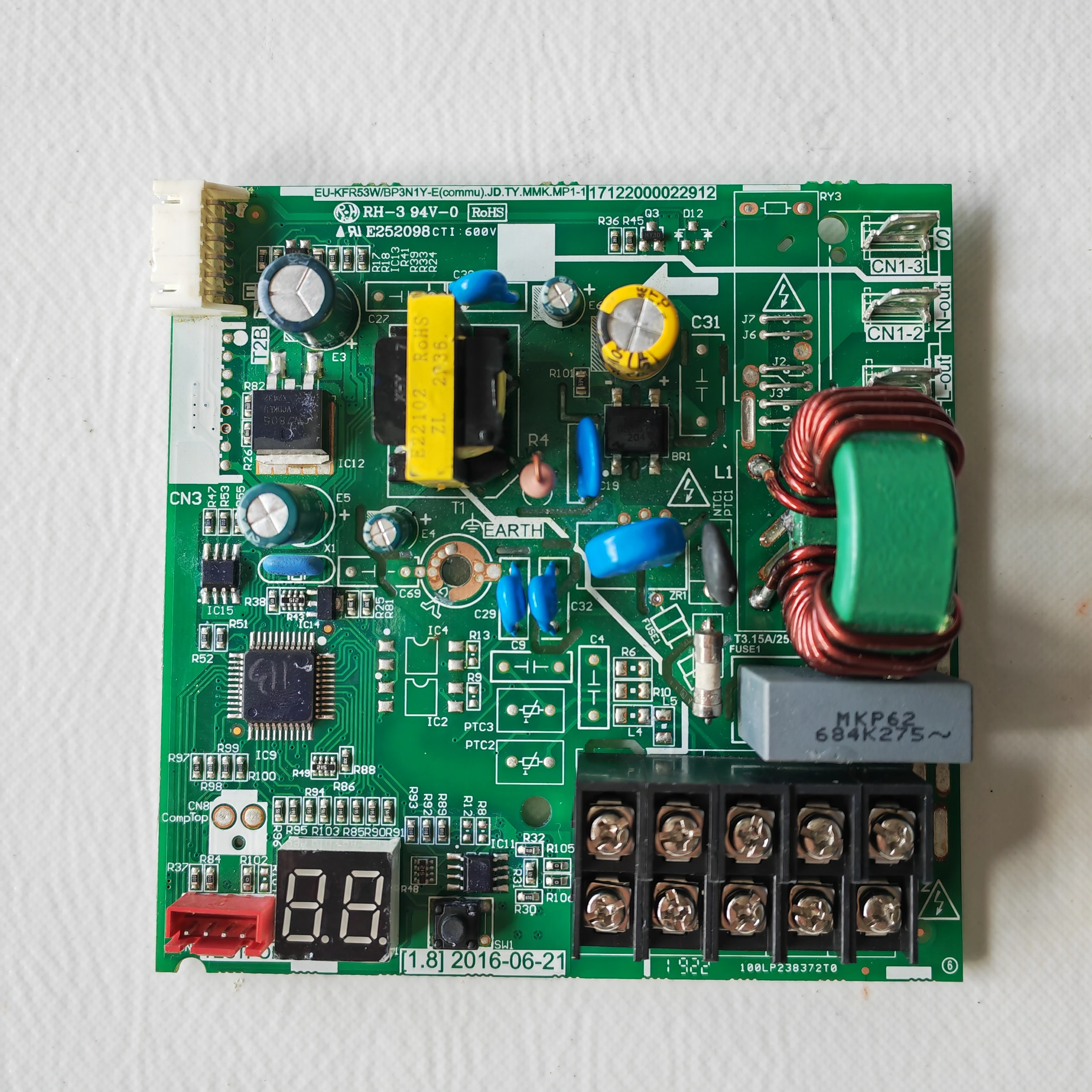 Placa de Control principal de aire acondicionado Midea, placa de circuito de ordenador EU-KFR53W/BP3N1Y-E 17122000022912