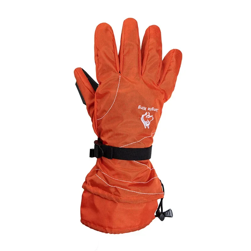 Winter Double Layer Thick Thermal Gloves Waterproof Non-slip Plush Lined Warm Gloves For Skiing Cycling Hiking Outdoor Sports