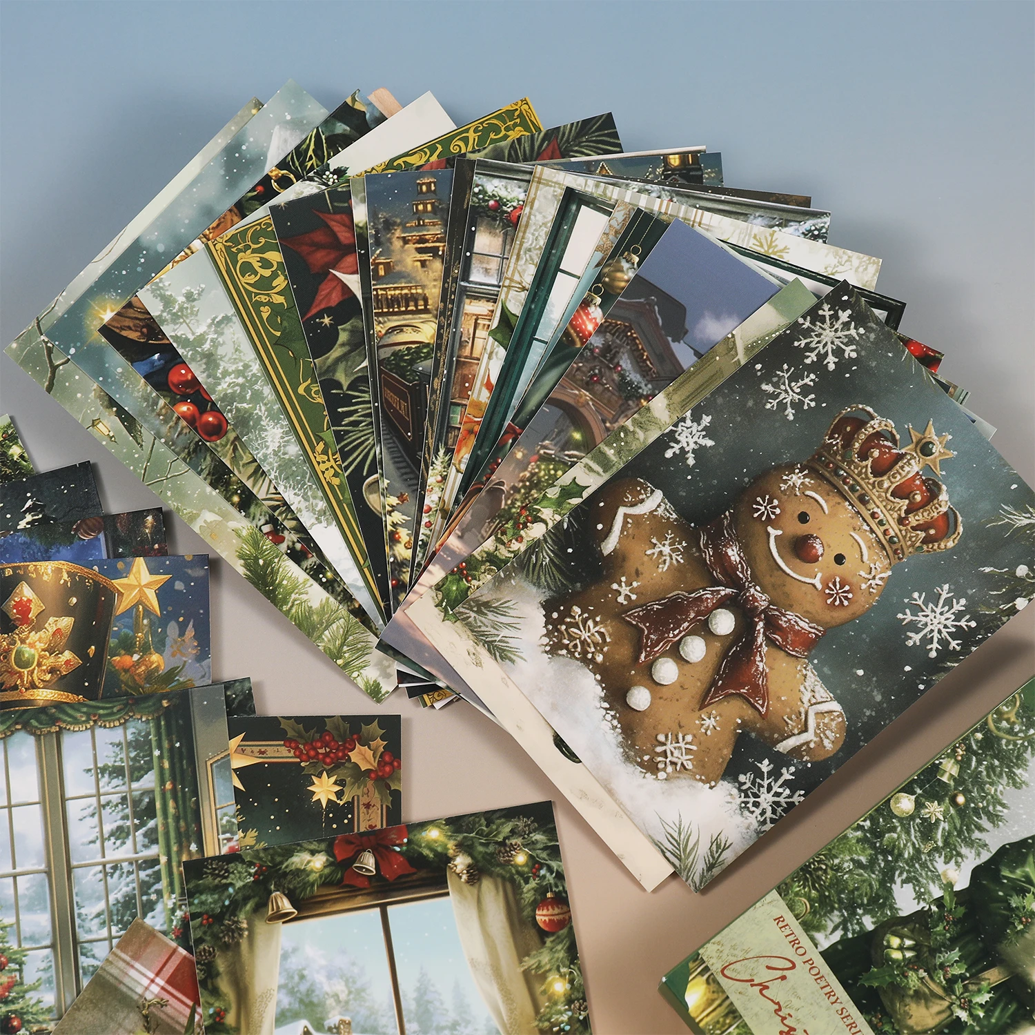 Mr.Paper 32Pcs Vintage Postcard Decor Cards DIY Base Background for Journal Photo Frame Scrapbook Collage