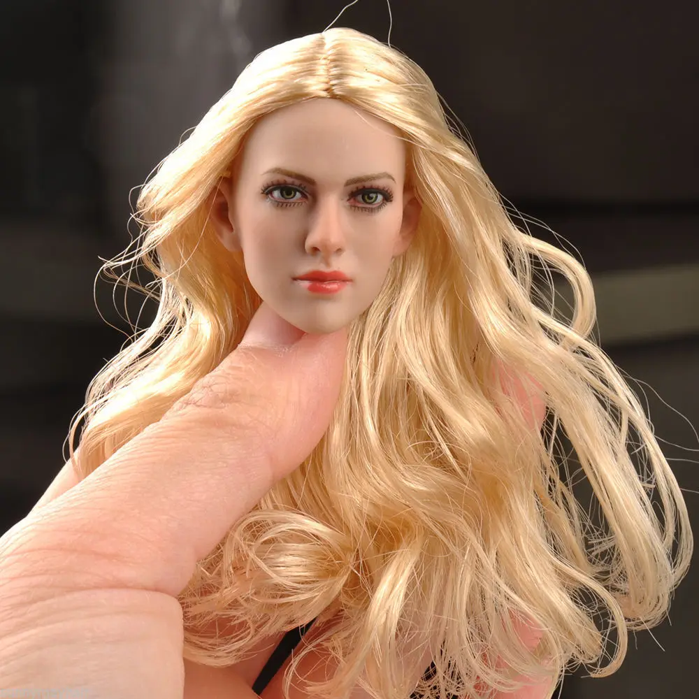 KIMI TOYS KT004 1/6 Gold Hair Girl Head Sculpt European and American Female Head Carving Fit 12