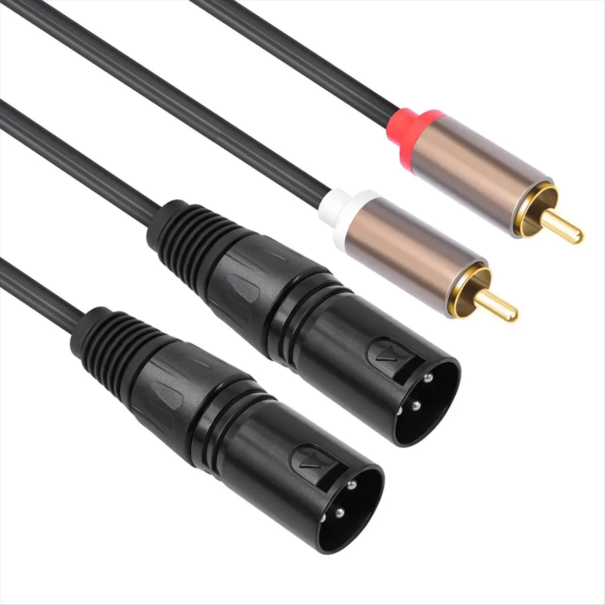 Super Sale 2RCA to 2xLR 3-Core XLR Cable Mixer Power Amplifier Active Speaker Microphone Audio Cable 3meter