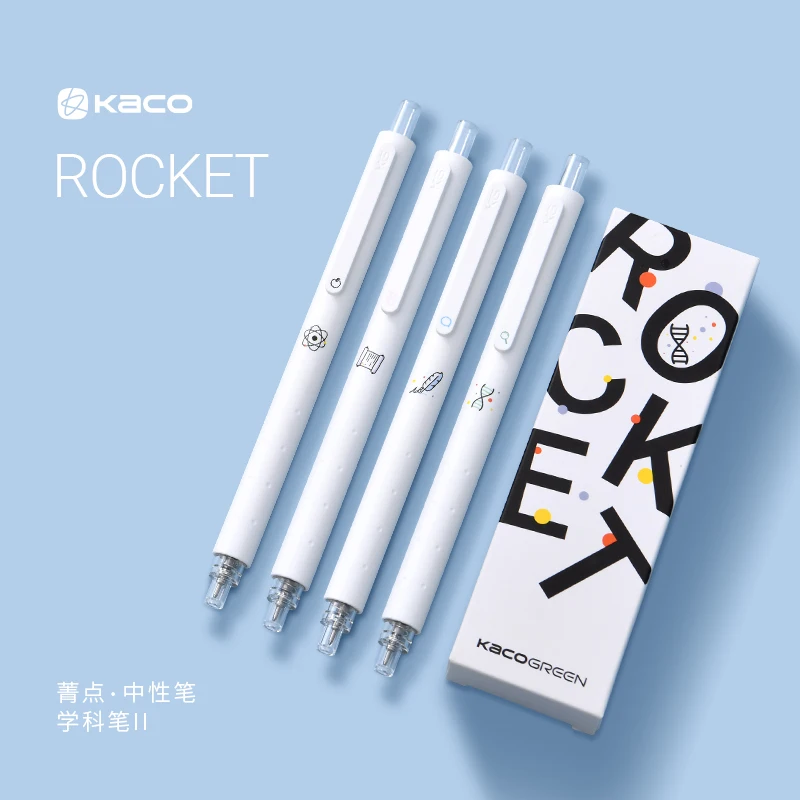 KACO Stationery Gel Pen Boxed Learning Supplies Aesthetics nib Kawaii Exam ручки Daily Practice Question Writing Signature Pen