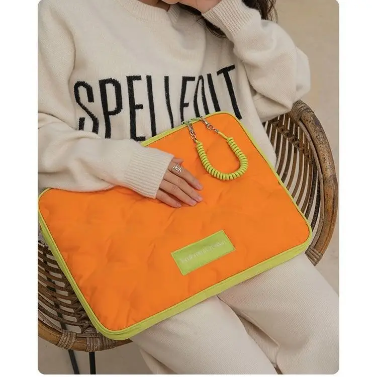 16 Inches Candy Color Handbag Flowers Pattern Laptop Bag for Macbook Air/pro Matebook Dell Lenovo 14 15.6 Soft Laptop Bag