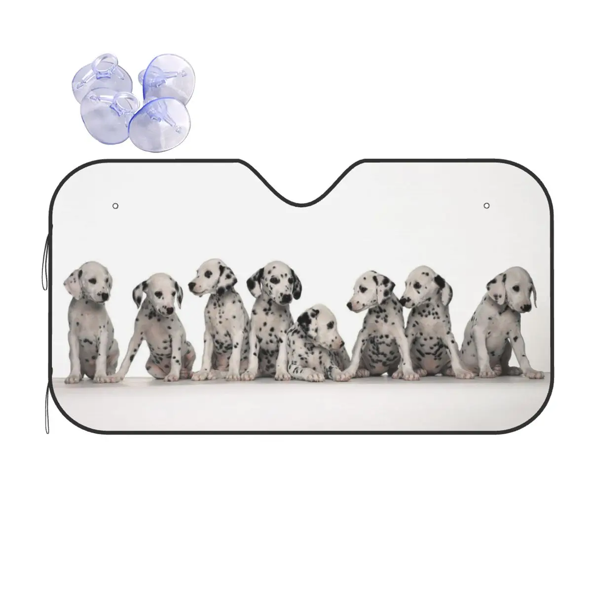 Dalmatian Puppy Dog Retractable Windshield Sunshade 76x140cm Animal Foils Sunshade Visor Sun Shade Protect