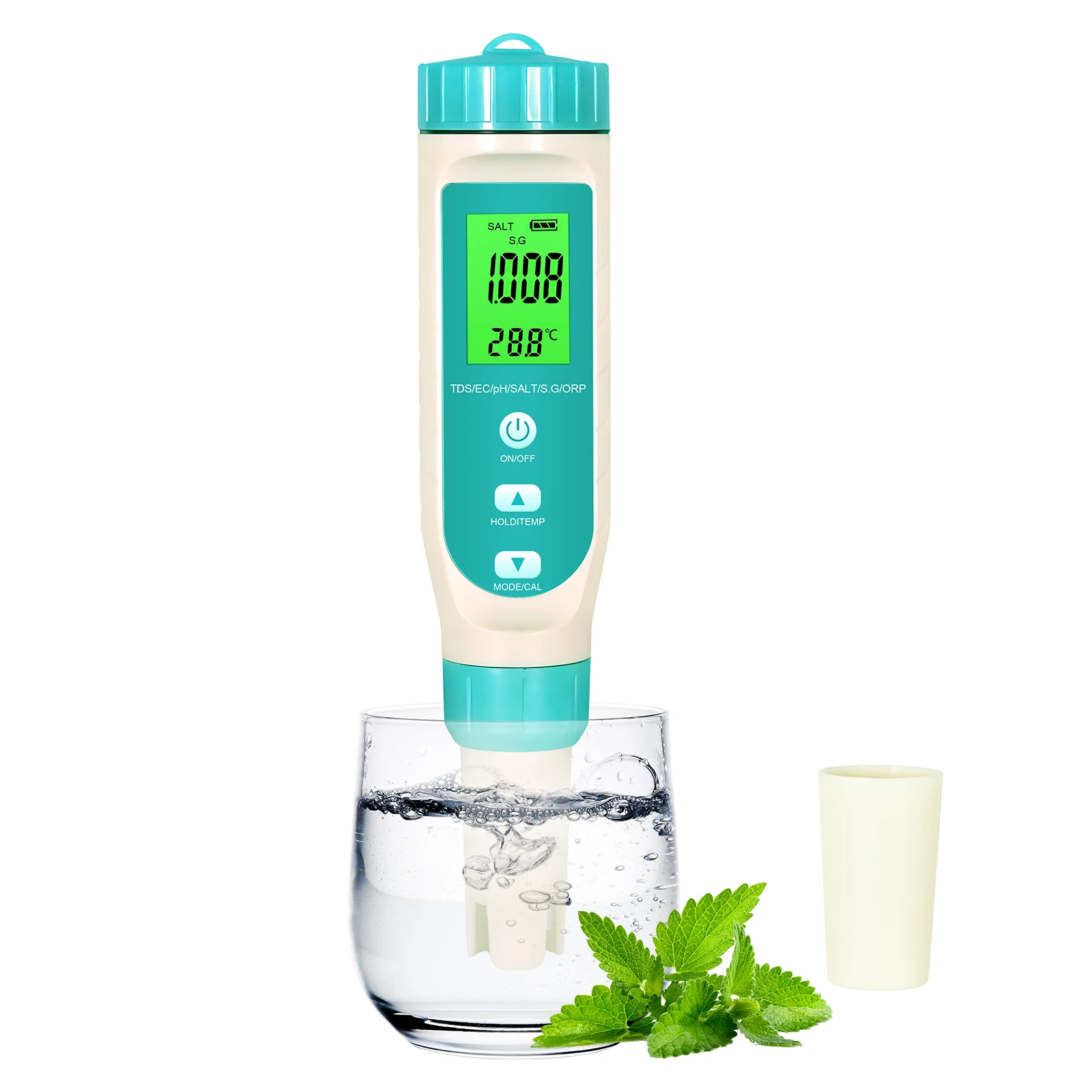 Testeur d'eau de piscine numérique 7 en 1, combo gratuit, ine, pH, TDS, sel, ORP, S.G-Essential, moniteur de qualité de l'eau