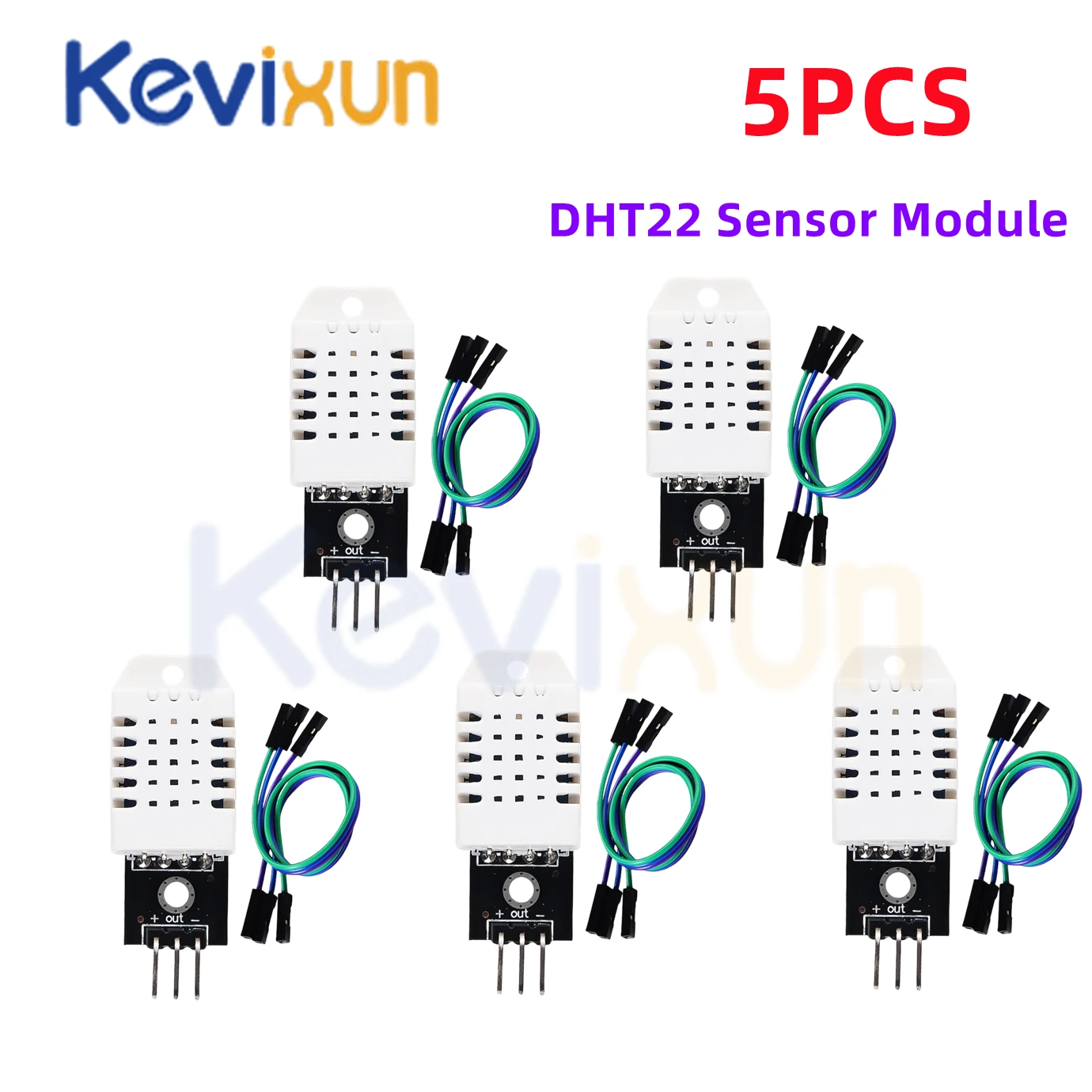 1-10PCS/DHT22 Digital Temperature and Humidity Sensor AM2302 Module+PCB Sensor Module 3Pin Monitor with Cable For Arduino