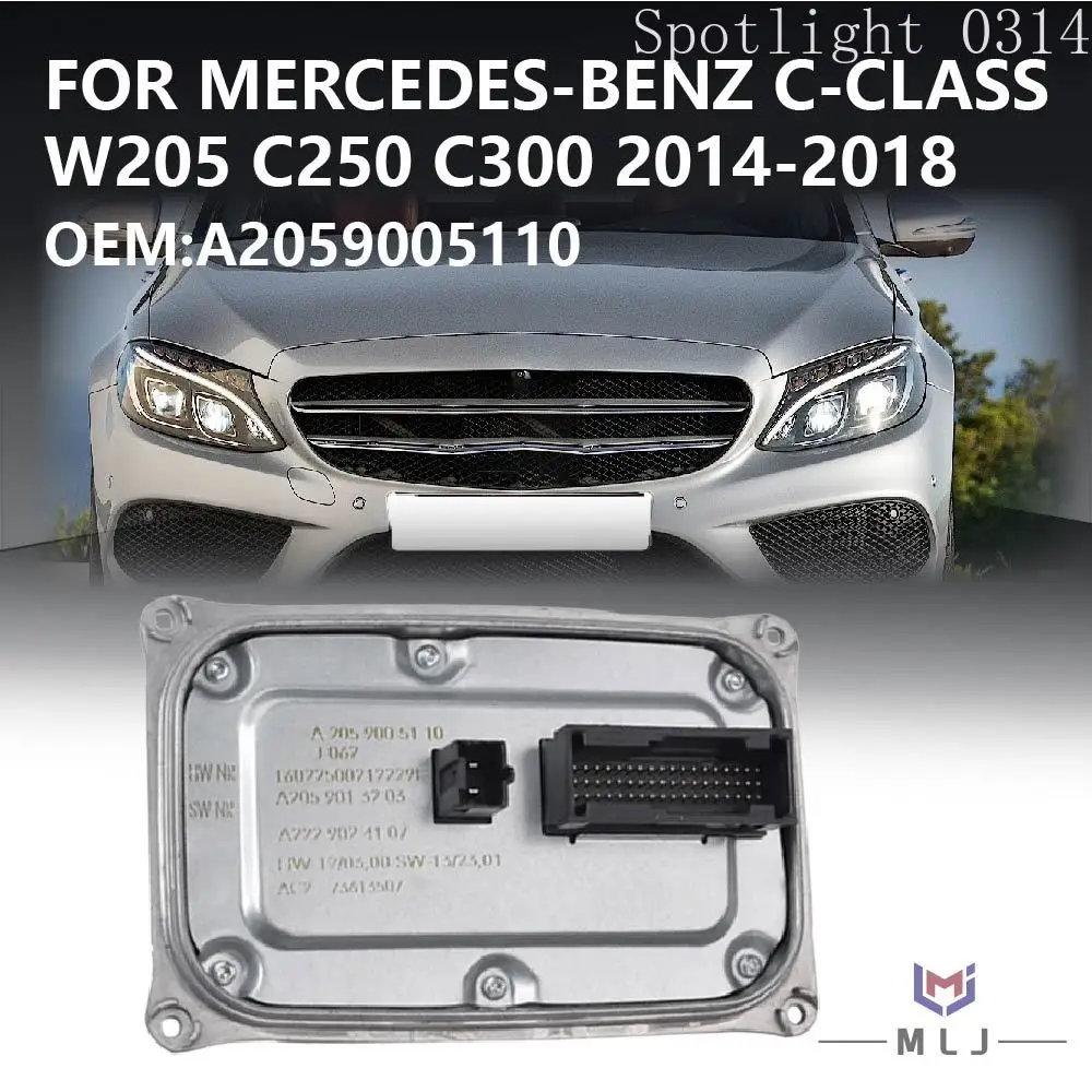 

A2059005110 For Mercedes-Benz C-Class W205 C250 C300 2014-2018 Control Unit Headlight ECU DRL Ballast Module Car Accessories