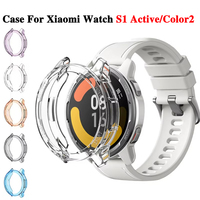 Plating Case for Xiaomi Watch S1 Active Smartwatch Replacement Accessories Bumper Frame Cover for Xiaomi Mi Watch Color 2 Shell