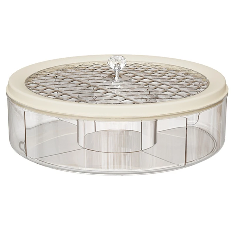 BAAG-จานผลไม้หรูหราโปร่งใสพร้อมฝาปิดกล่องขนมความจุขนาดใหญ่แบ่งช่องว่างและกล่องเก็บผลไม้แห้ง