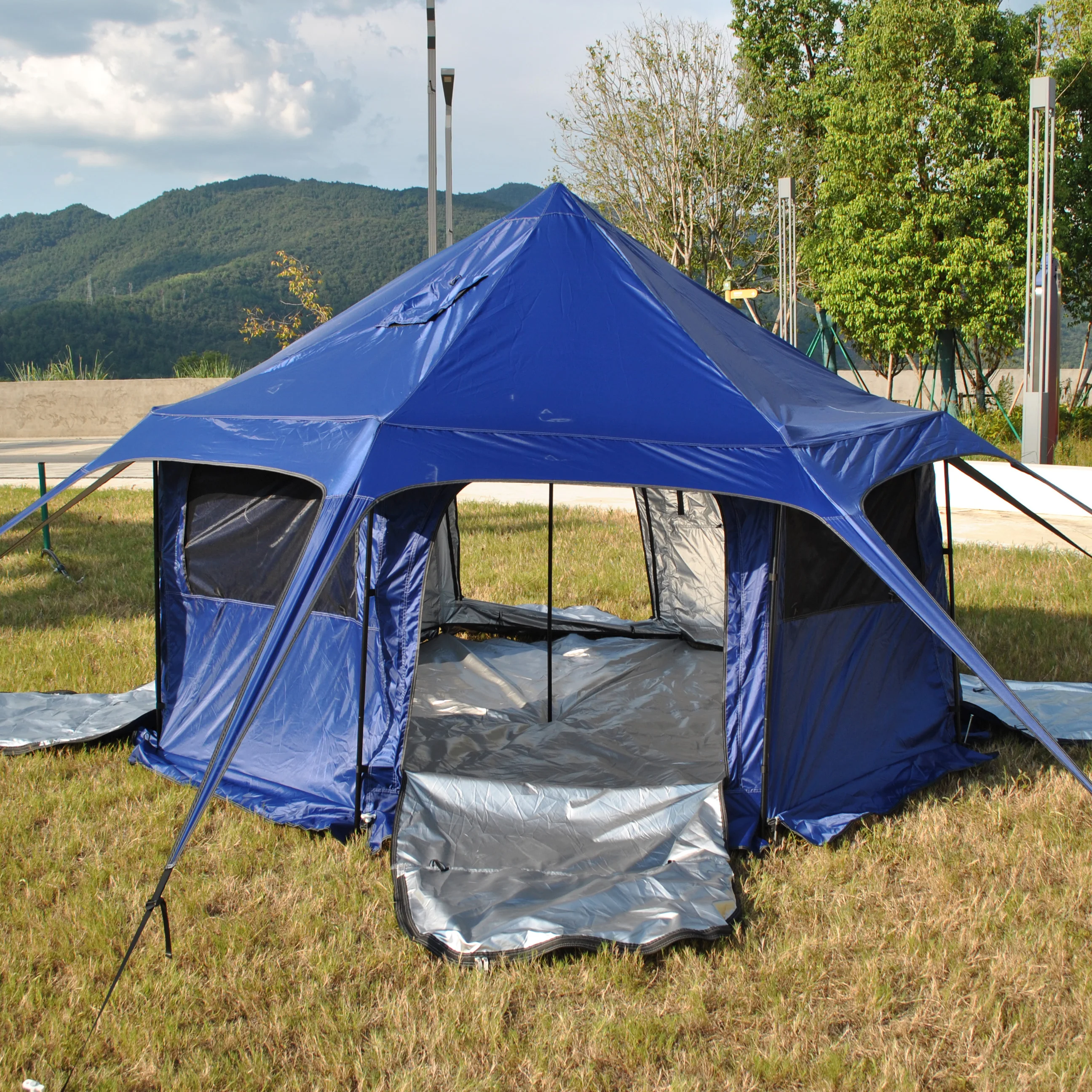 2026 Backpacking Mongolian Tent with Top Stove Jack for All Year Living, Waterproof Yurt Tents for Camping Glamping, Outdoor Eve