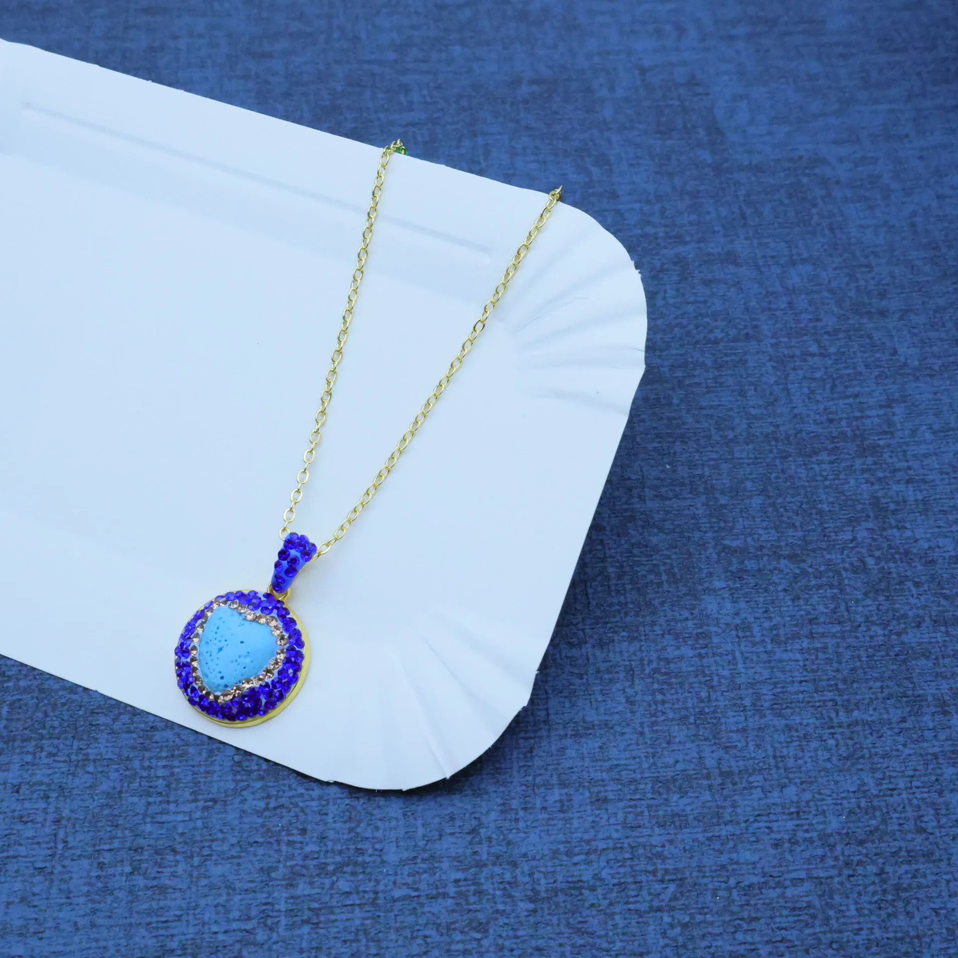 DIY accessories Summer new popular volcanic stone heart-shaped handmade design fashionable temperament three-piece set factory s