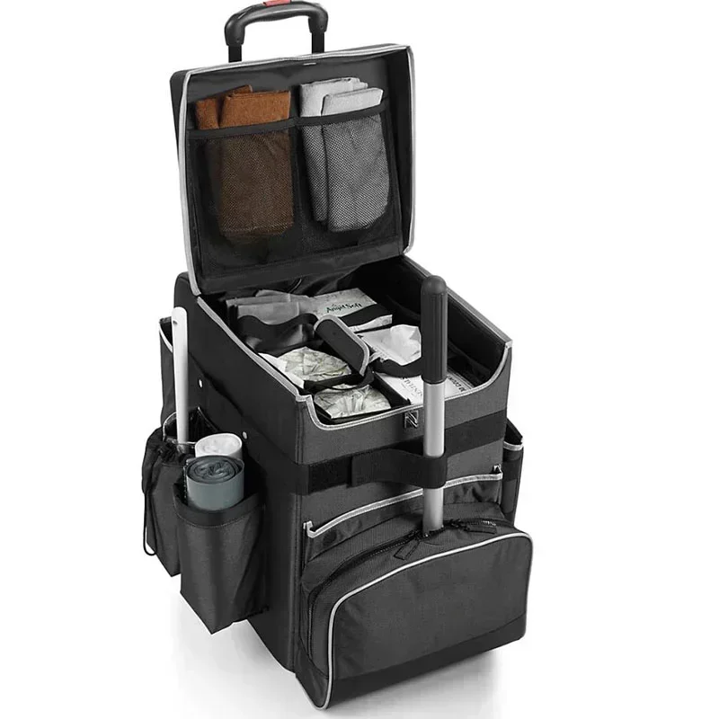 

Commercial Janitorial Trolley Cart Hotel Cleaning Supplies housekeeping trolley cart