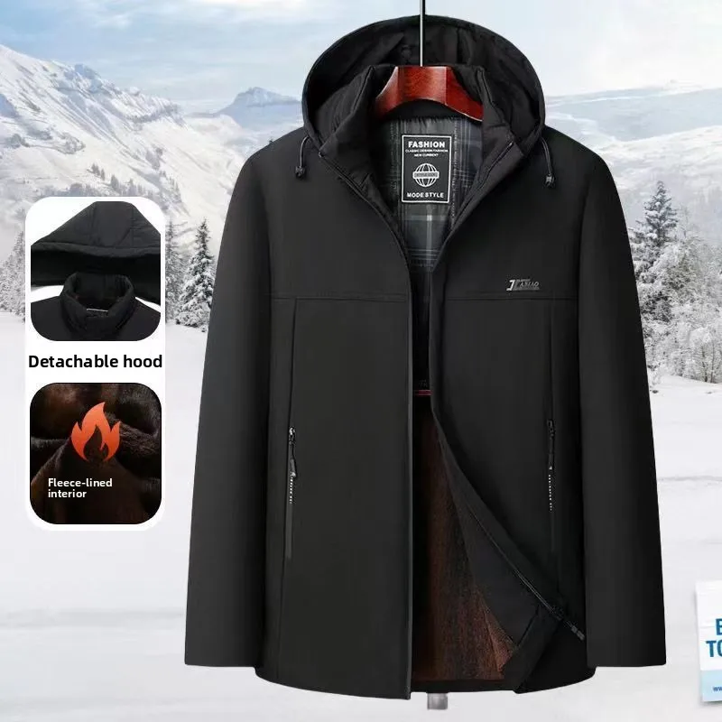 

Sli ветрозащитная мужская парка пальто для папы и папы зимняя хлопковая куртка повседневная деловая верхняя одежда облегающее пальто средней длины