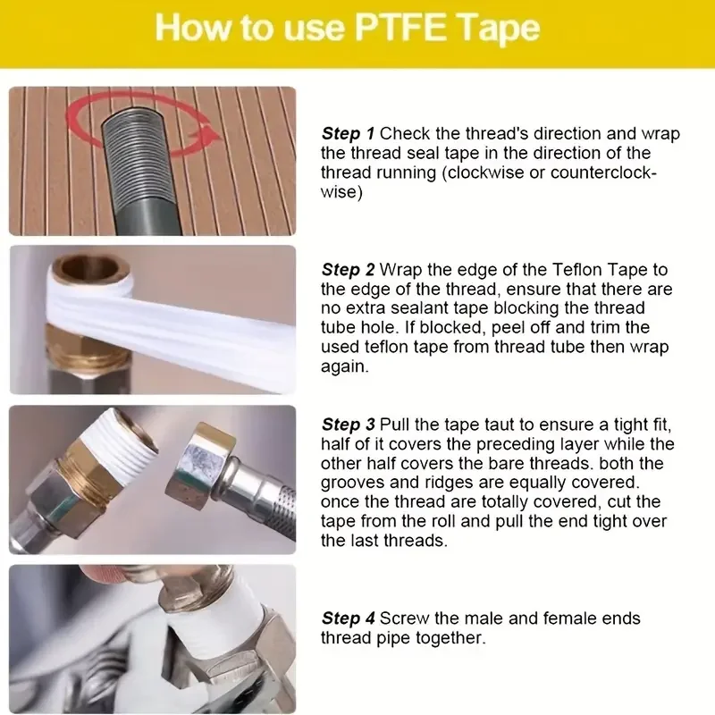 شريط عزل ملولب PTFE، شريط ختم  - مراجعة Plumbing Tape Ptfe وسعره