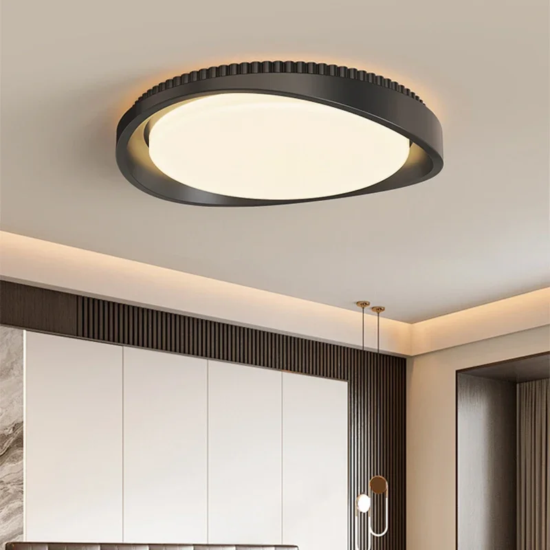

Modern Wood Grain Ceiling Lights Ceiling Lamp 60W Light-adjustable Ceiling Light for Living Room Bedroom Indoor Lighting Fixture