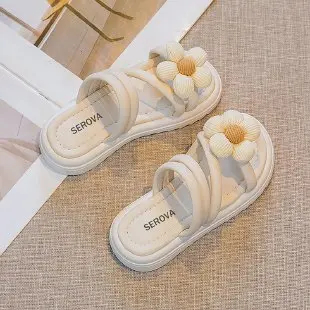 Zapatillas para niñas, zapatos para niños, chanclas para niños, sandalias de playa con flores de moda, novedad de verano 2024