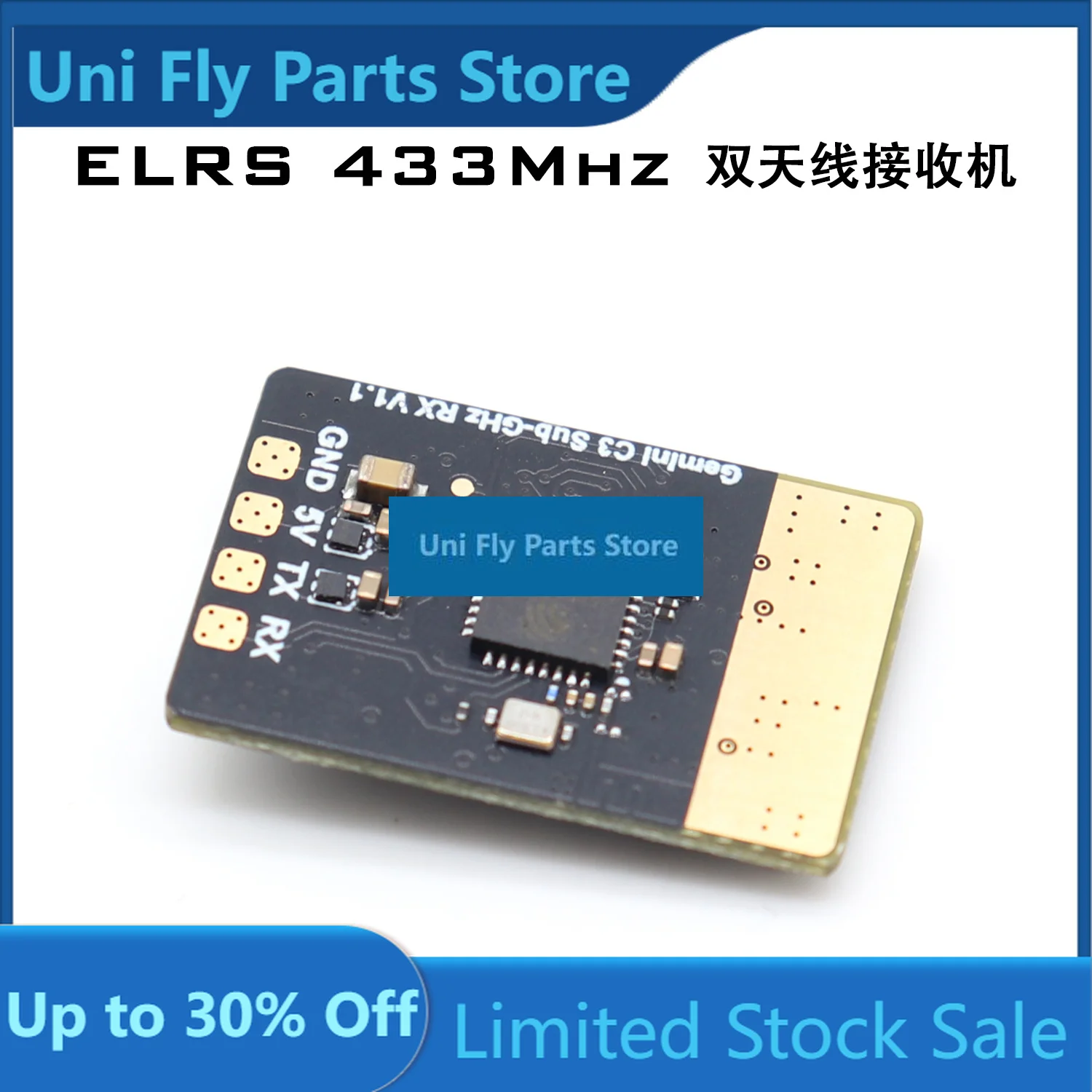 ELRS Diversity 433MHz Dual Antenna Receiver RX RC FPV Aircraft Long-term Spare PartsUniFly
