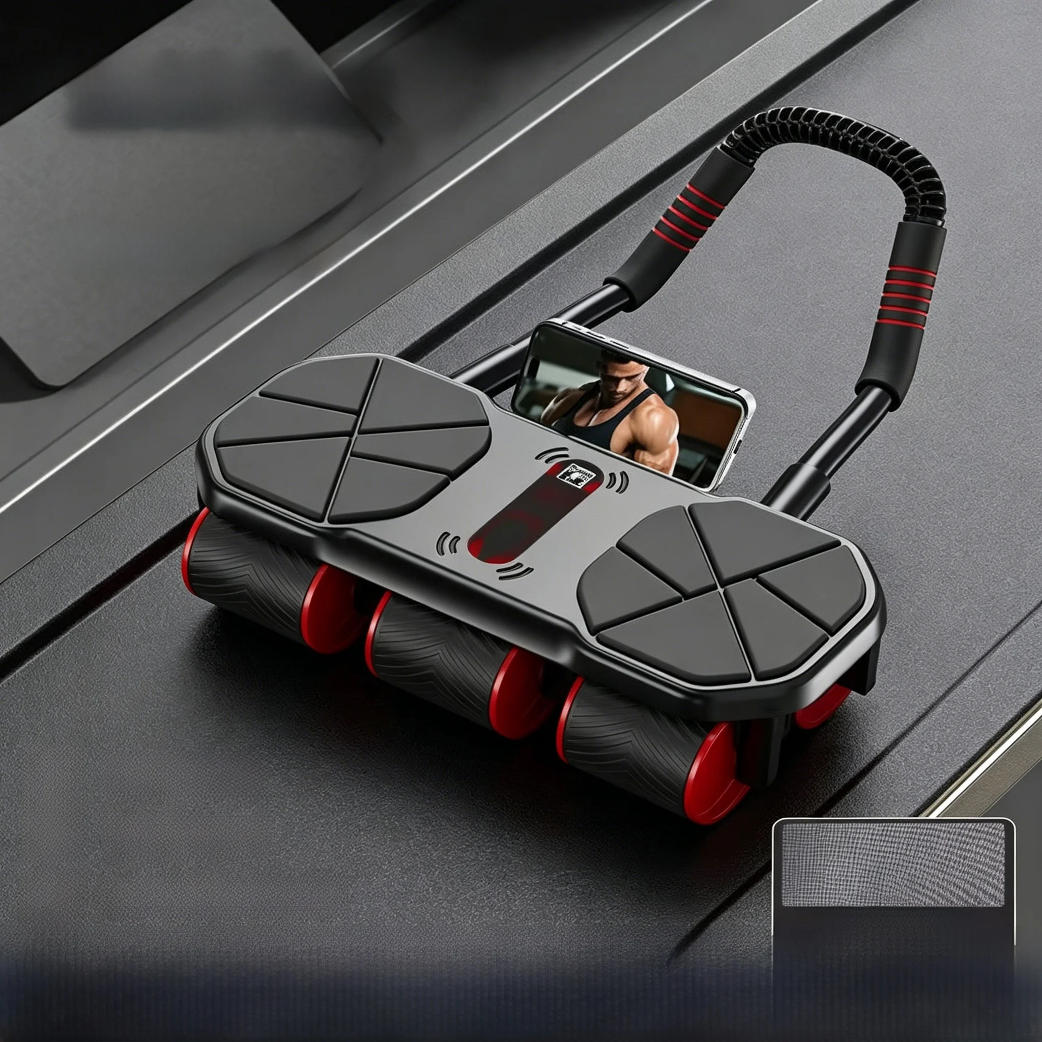 Home Fitness Abdominal Wheel Automatic Rebound Muscle Building Device Men Women Home Core Trainer Abdominal Exercise Equipment