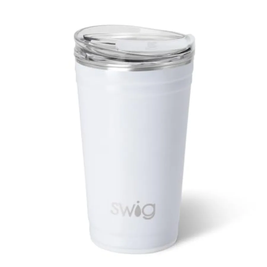

Party Cup, Stackable Insulated Travel Coffee Tumbler with EZ Slider Lid, Cup Holder Friendly, Stainless Steel Tumbler, Reusable