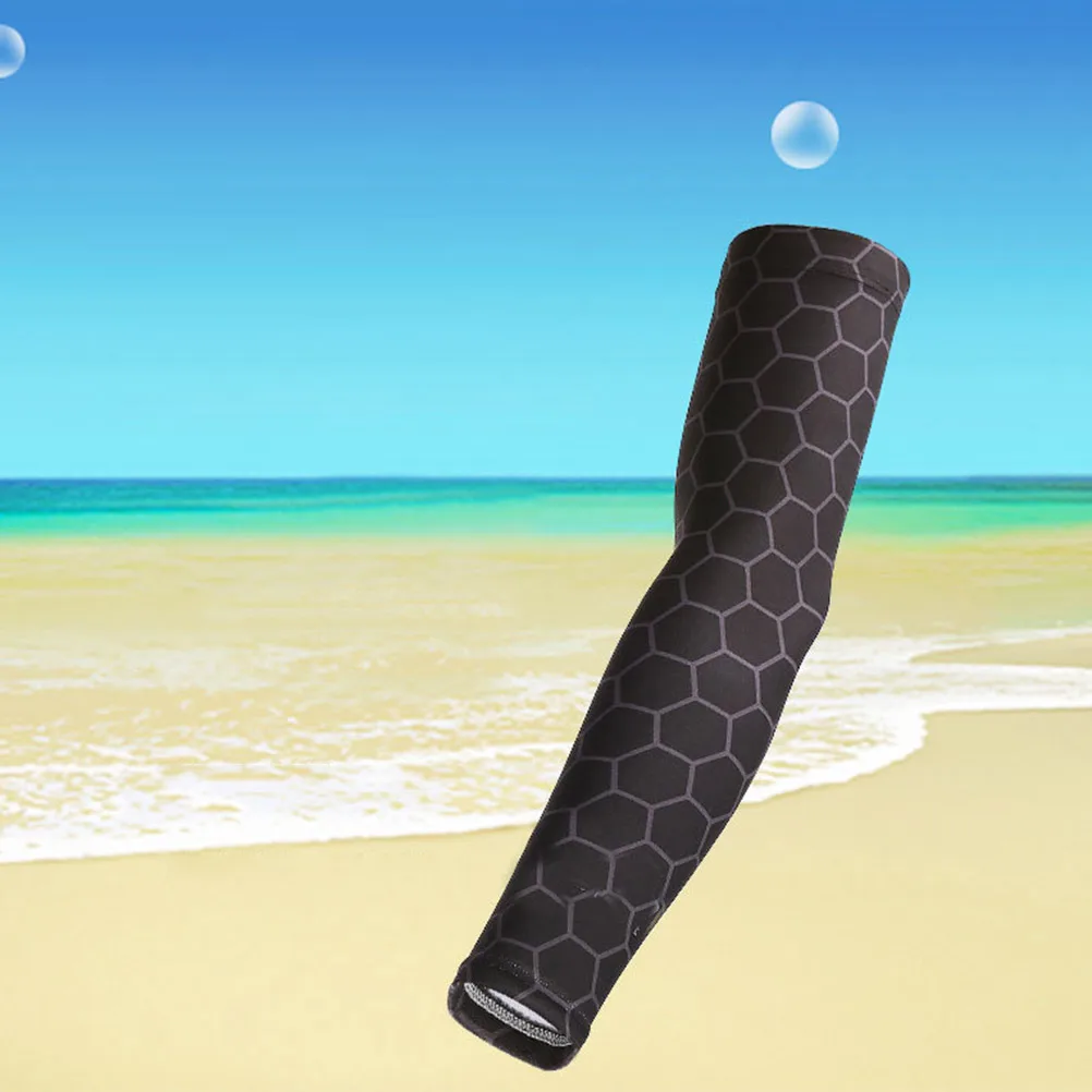 1 par de mangas de braço de resfriamento unissex sol elástico manga longa secagem rápida respirável capa de braço para ciclismo esportes ao ar livre