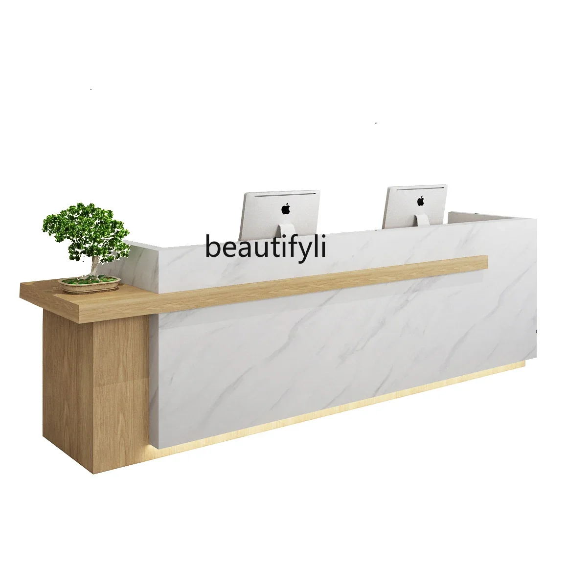 

Simple modern company, atmospheric reception desk counter office desk beauty salon clothing store checkout page