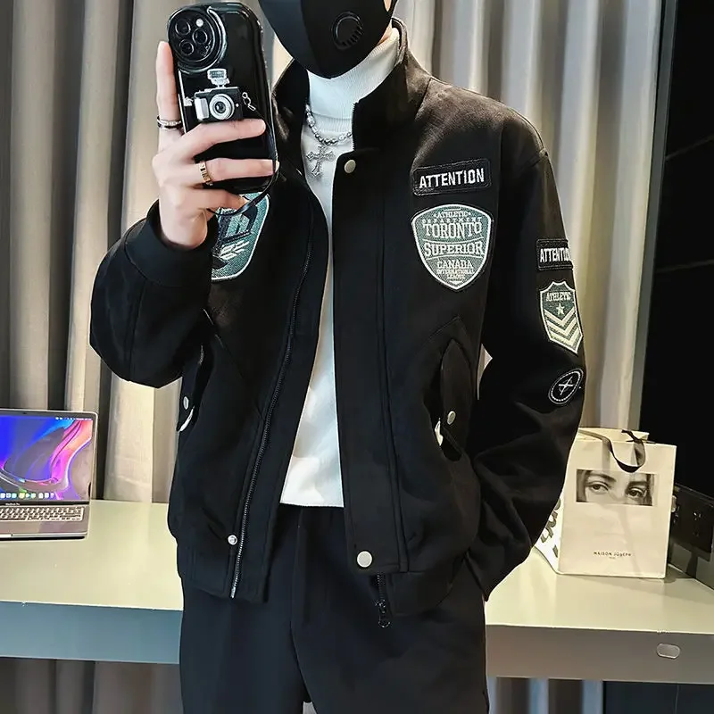

Thick Men's Coats Winter Short Male Quilted Padded Jackets Warm Harajuku Y2k Luxury Designer Aesthetic Fast Delvery New In Work