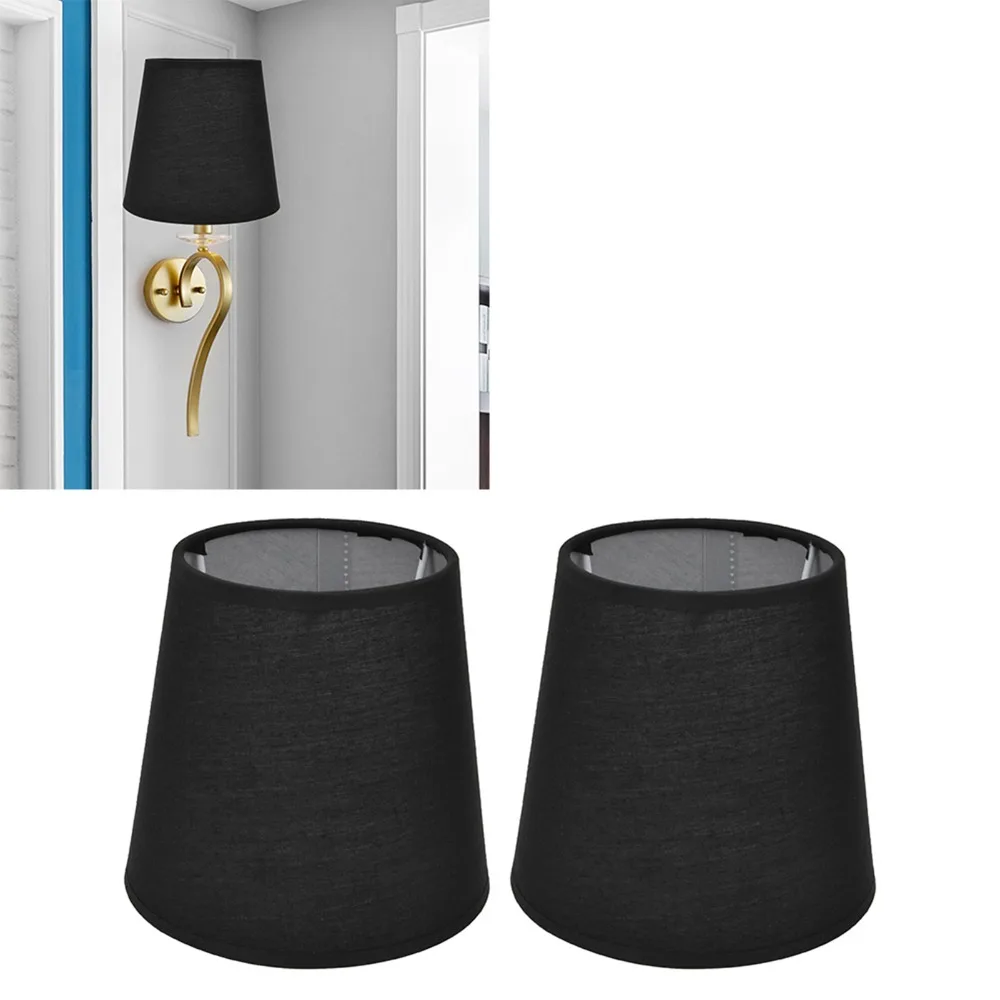 

2PCS Modern Clip On Design Lampshade Fabric Lightweight Chandelier Lamp Shades Small Lamp Shades Chandelier