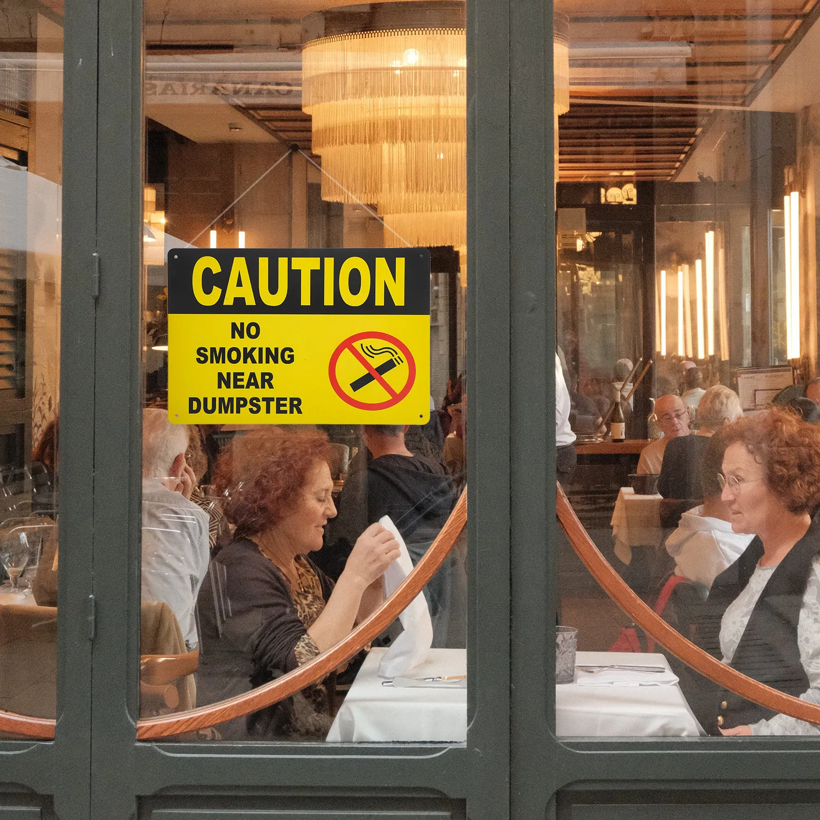 

No Smoking Warning Sign Sturdy Material Practical Design for Public Area Smoking Prohibition Wall Warning Board Safety Reminder