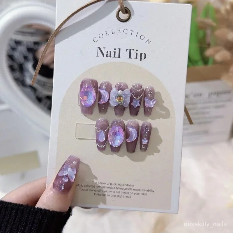 

Nailover Оригинальное изображение настоящая фотография ногтей ручной работы Фиолетовый Волшебный Лед через виноград Замороженные ногти для пальцев