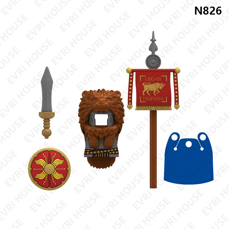 Roman Signifer Mini Building Block Dolls Action Figures Bricks Trumpeter Aquilifer Assembly Toys for Children N826-828