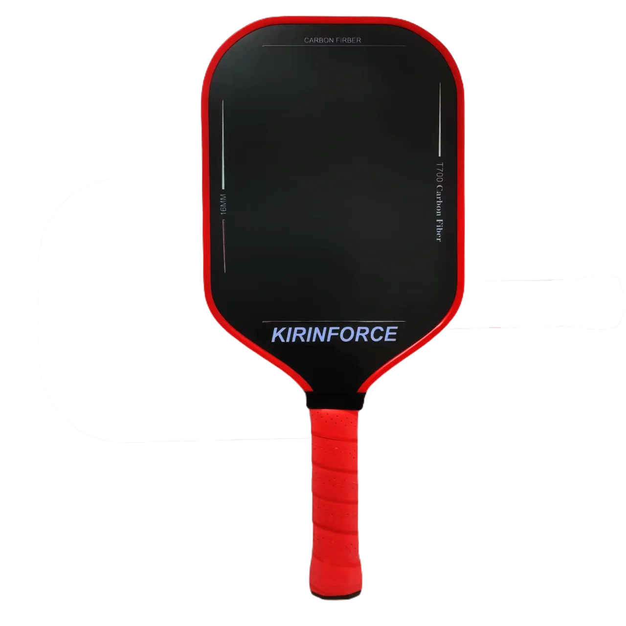 KIRINFORCE Pro Pickleball Paddle T700 Carbon Fiber 16mm Cold Press Red Edge Anti Slip Precision Performance Tournament