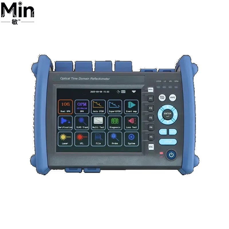 15-in-1 OTDR Fiber Optic Reflectometer OT302 with VFL OLS OPM Ethernet Cable Tester FC SC LC Connectors for Fiber Testing