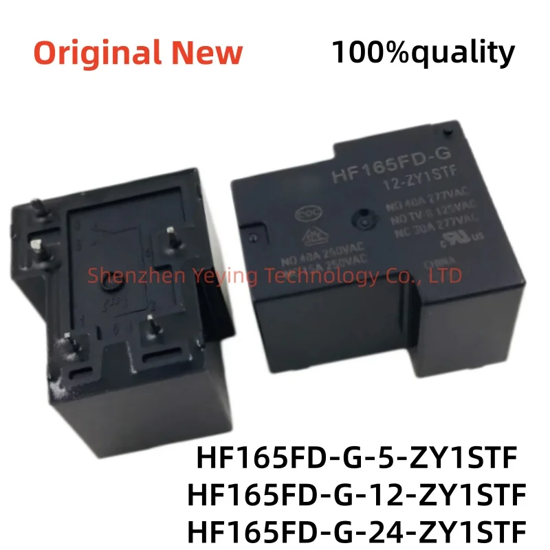 1Pcs/Lot 100% New Hf165Fd-G-5-Zy1Stf Hf165Fd-G-12-Zy1Stf Hf165Fd-G-24-Zy1Stf 5Pins 40A, One Open and One Closed