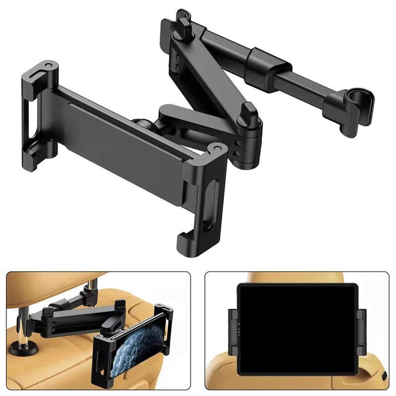 Car Headrest Mount 360° Rotating Adjustable Car Backseat Mount Tablet Headrest Holder