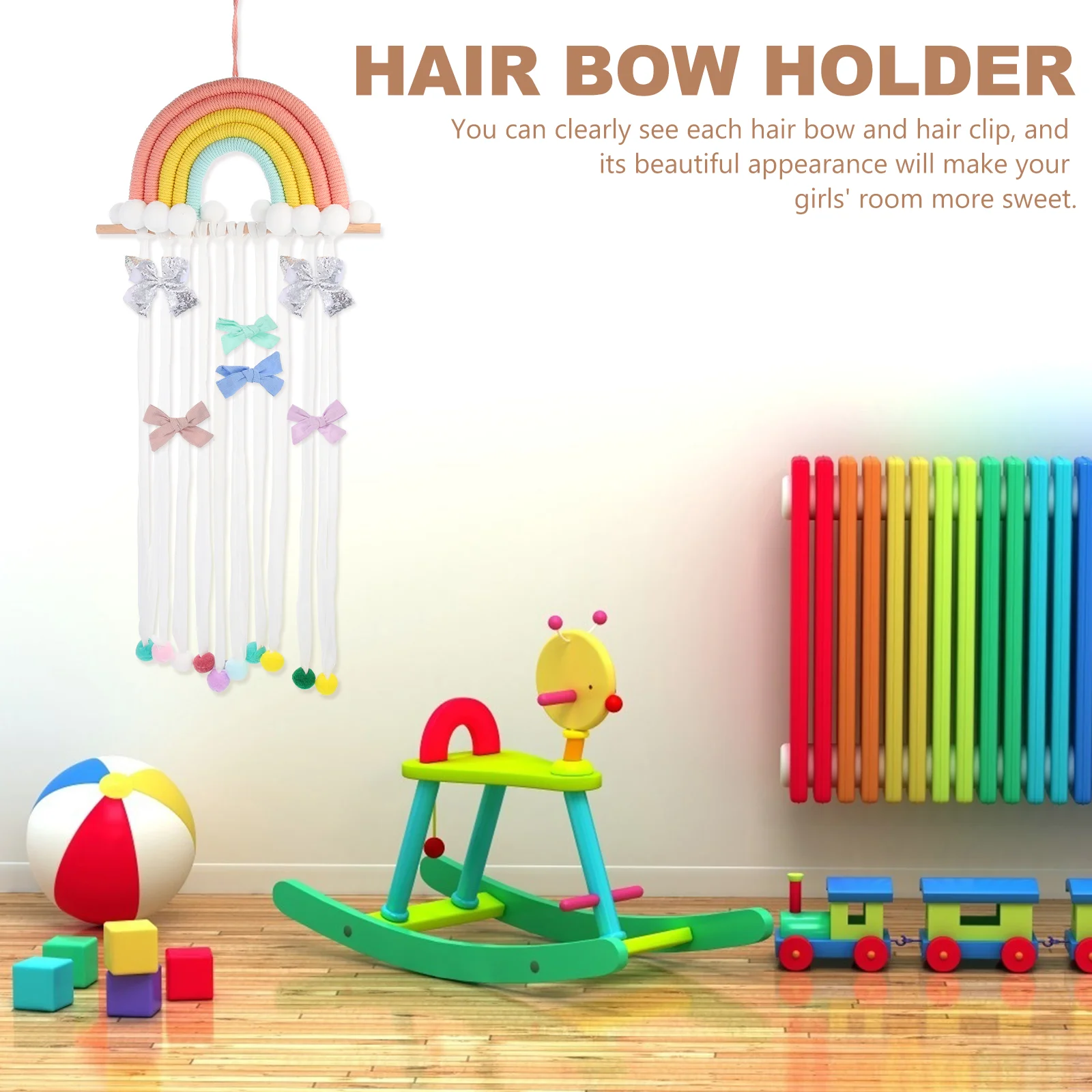 Porte-nœud mural pour filles, pince à cheveux, accessoires pour bébé