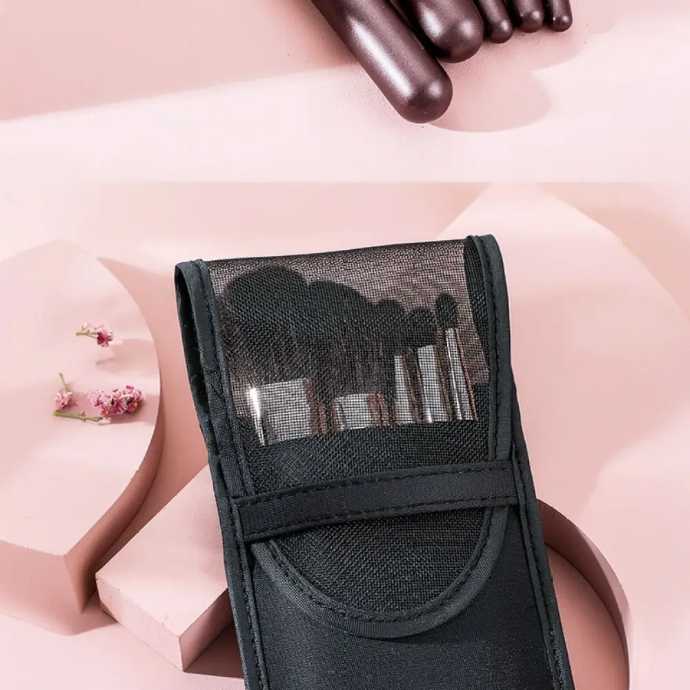 Portable Makeup Brush Kit Soft Natural Wool Bristles Professional Cosmetic Tools Travel Friendly Eyeshadow Powder Set