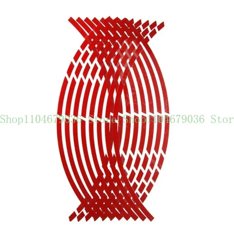 652F Wheel Stripe Decal Sticker Night Safety Stripe for 17-18'' Motorcycle