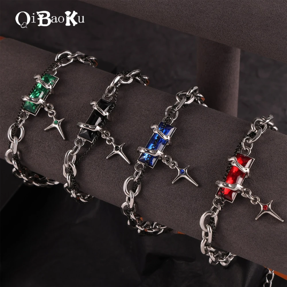 

Retro Black Bracelet for Men Hip-hop Style Winding Trend Titanium Steel Punk Design Cool Simple Style Couple Accessories 2025