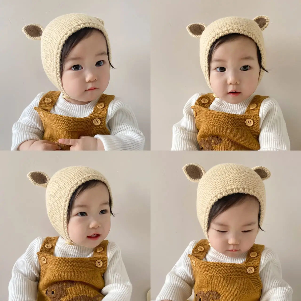 0-2 Jaar Baby Hoed Herfst Winter Oor Konijn Gebreide Kinderen Hoed Baby Meisjes Baby Jongens Leuke Wol Hoed baby Accessoires Pasgeboren