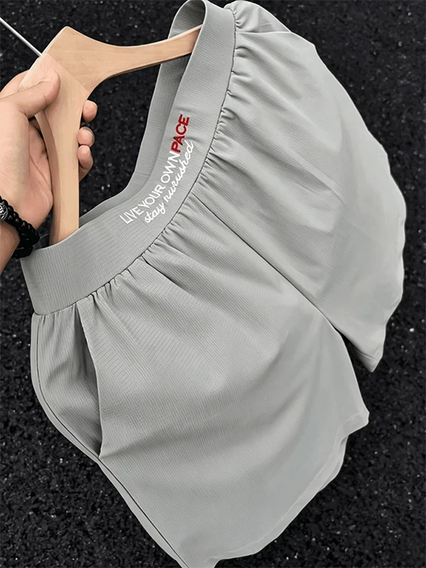 Quick Dry Ice Skin Short Pants Men's Summer Thin Running Training Basketball Sports Shorts Breathable Comfortable Polyester L...