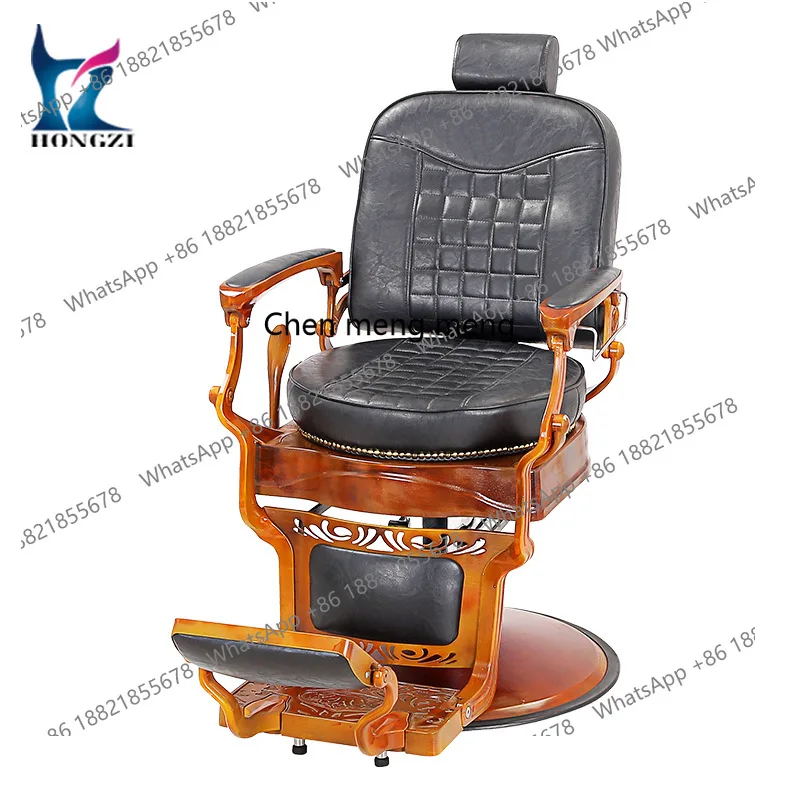 

Barber Chair Retro Hair Chair Hydraulic Heavy Duty Professional Salon Chair Recumbent Barber Shop Beauty