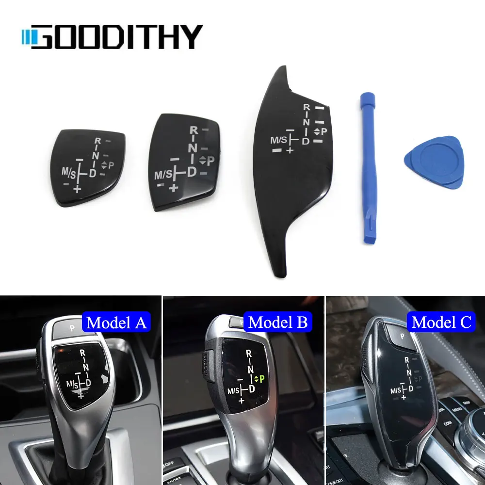 Image of Auto Innen Schaltknauf Panel Trim Abdeckung Aufkleber Für BMW F20 F30 F31 F10 F11 F01 F02 F25 F26 G30 G31 G32 G11 G12 G01 G02