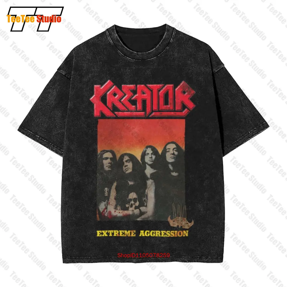 

Обложка альбома Kreator Extreme Aggression, винтажная футболка большого размера с металлической лентой PF03