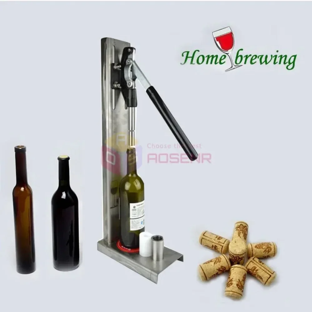 Manual Stainless Steel Cork Corker Hand Press Wine Cork Bottle Stopper Tools Wine Capper Sealer