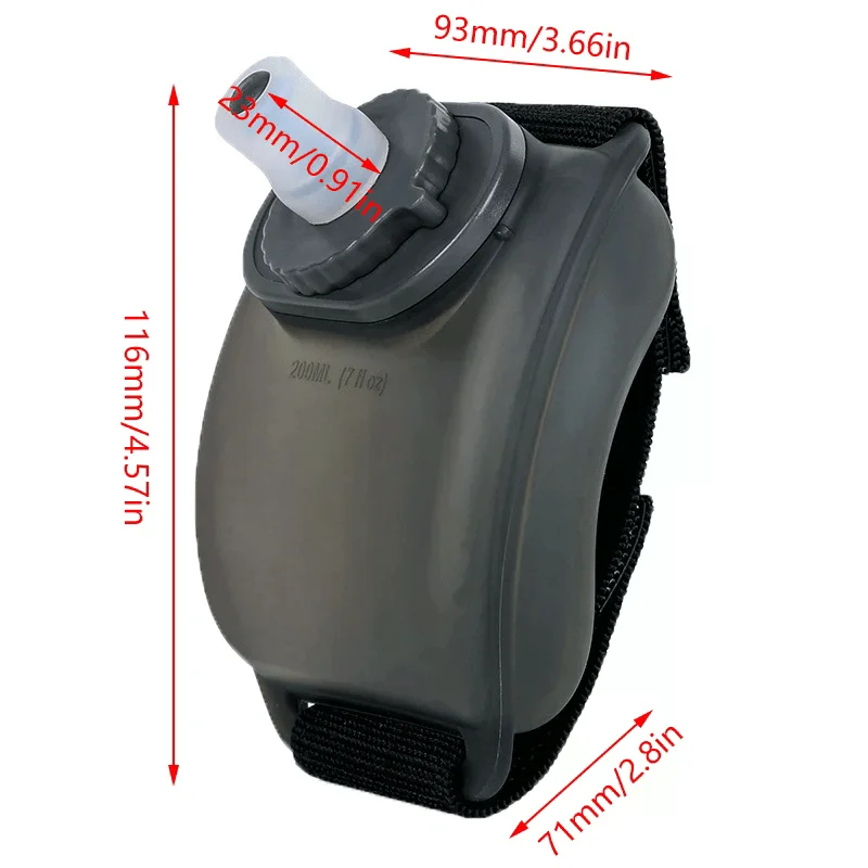 1pc Creative Portable Outdoor 7oz Mini Running Wrist Water Bottle Soft Flask Wrist Storage Hydration Pack For Running Riding Fit